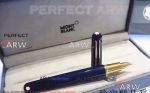 Perfect Replica New Mont blanc M Marc Newson Rollerball Blue & Gold